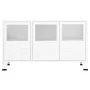Aparador industrial de metal y vidrio blanco 105x35x62 cm de vidaXL, Aparadores - Ref: Foro24-339609, Precio: 104,91 €, Descu...