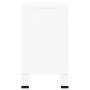 Aparador industrial de metal y vidrio blanco 105x35x62 cm de vidaXL, Aparadores - Ref: Foro24-339609, Precio: 105,78 €, Descu...
