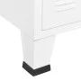 Industrial sideboard in metal and white glass 105x35x62 cm by vidaXL, Sideboards - Ref: Foro24-339609, Price: 105,83 €, Disco...