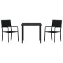 Juego de Comedor de Jardín de 9 Piezas Ratán Poliéster Negro von , Gartenstühle - Ref: Foro24-3379911, Preis: 325,71 €, Rabat...