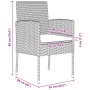 Juego de Comedor de Jardín de 5 Piezas con Cojines Negro Ratan Poliéster von , Gartenstühle - Ref: Foro24-3379936, Preis: 387...