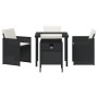 Conjunto de Comedor Jardín de 5 Piezas con Cojines Ratan Poliratan Negro | Foro24.es | Tu tienda online para hogar, jardín y más Foro24.es