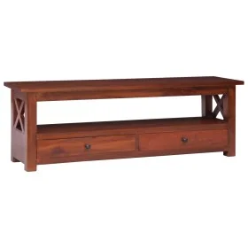 Brauner Mahagoni-Massivholz-TV-Ständer 115x30x40 cm von vidaXL, TV-Möbel - Ref: Foro24-337080, Preis: 188,76 €, Rabatt: %