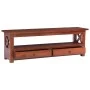 Brauner Mahagoni-Massivholz-TV-Ständer 115x30x40 cm von vidaXL, TV-Möbel - Ref: Foro24-337080, Preis: 188,76 €, Rabatt: %
