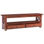 Brauner Mahagoni-Massivholz-TV-Ständer 115x30x40 cm von vidaXL, TV-Möbel - Ref: Foro24-337080, Preis: 192,06 €, Rabatt: %