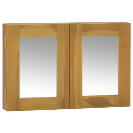 Solid teak wood furniture with mirror 60x10x40 cm by vidaXL, Lockers and storage cabinets - Ref: Foro24-338242, Price: 81,76 ...