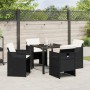 Juego de Comedor de Jardín de 5 Piezas con Cojines Gris Claro Poliratán by , Garden chairs - Ref: Foro24-3379962, Price: 295,...