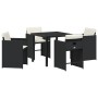 Juego de comedor de jardín de 5 piezas con cojines Gris Claro Poliratán by , Garden chairs - Ref: Foro24-3379993, Price: 266,...