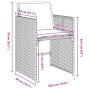 Juego de comedor de jardín de 5 piezas con cojines Gris Claro Poliratán by , Garden chairs - Ref: Foro24-3379993, Price: 266,...