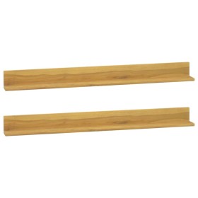 Wandregal 2 Stk. aus massivem Teakholz 110x10x10 cm von vidaXL, Regale und Regale - Ref: Foro24-338261, Preis: 51,87 €, Rabat...