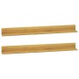Wall shelves 2 units solid teak wood 110x10x10 cm by vidaXL, Shelves and shelves - Ref: Foro24-338261, Price: 51,87 €, Discou...