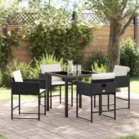 Set de Comedor de Jardín de 5 Piezas con Cojines
