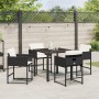 Juego de Comedor de Jardín de 5 Piezas con Cojines Beige Rattan Poliéster by , Garden chairs - Ref: Foro24-3380030, Price: 27...