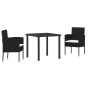 Conjunto de Comedor de Jardín de 5 Piezas con Cojines Ratán Poliéster Negro | Foro24.es | Tu tienda online para hogar, jardín y más Foro24.es