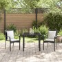 Set de Comedor de Jardín de 3 Piezas con Cojines Negro Poliratán | Foro24.es | Tu tienda online para hogar, jardín y más Foro24.es
