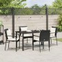 Juego de Comedor de Jardín de 5 Piezas con Cojines Ratán Negro by , Garden sets - Ref: Foro24-3380073, Price: 363,90 €, Disco...