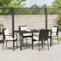 Juego de Comedor de Jardín de 5 Piezas con Cojines Negro Poliratán de , Conjuntos de jardín - Ref: Foro24-3380074, Precio: 36...