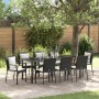 Set de Comedor de Jardín de 9 Piezas con Cojines Negro Poliratán by , Garden sets - Ref: Foro24-3380077, Price: 703,57 €, Dis...