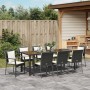 Set de Comedor de Jardín de 9 Piezas con Cojines Negro Poliratán by , Garden sets - Ref: Foro24-3380077, Price: 703,57 €, Dis...