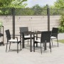Juego de Comedor de Jardín de 5 Piezas con Cojines Negro Poliratán | Foro24.es | Tu tienda online para hogar, jardín y más Foro24.es