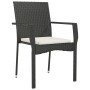 Juego de Comedor de Jardín de 5 Piezas con Cojines Negro Poliratán von , Gartensets - Ref: Foro24-3380080, Preis: 339,16 €, R...