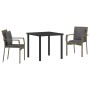 Set de Comedor de Jardín de 3 Piezas con Cojines Gris Poliratán von , Gartensets - Ref: Foro24-3380085, Preis: 188,92 €, Raba...