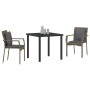 Set de Comedor de Jardín de 3 Piezas con Cojines Gris Poliratán von , Gartensets - Ref: Foro24-3380085, Preis: 188,92 €, Raba...
