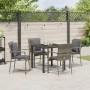Juego de Comedor de Jardín de 5 Piezas con Cojines Gris Poliratán von , Gartensets - Ref: Foro24-3380086, Preis: 344,18 €, Ra...