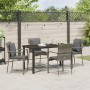 Juego de Comedor de Jardín de 5 piezas con cojines Gris Poliratán von , Gartensets - Ref: Foro24-3380087, Preis: 365,00 €, Ra...