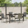 Juego de Comedor de Jardín de 5 piezas con cojines Gris Polirratán by , Garden sets - Ref: Foro24-3380088, Price: 379,69 €, D...