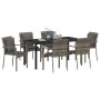 Conjunto de Comedor de Jardín de 7 piezas con Cojines Gris Poliratán by , Garden sets - Ref: Foro24-3380089, Price: 475,34 €,...