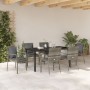 Conjunto de Comedor de Jardín de 7 piezas con Cojines Gris Poliratán by , Garden sets - Ref: Foro24-3380089, Price: 475,34 €,...
