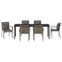 Juego de Comedor de Jardín de 7 Piezas con Cojines Gris Poliratán by , Garden sets - Ref: Foro24-3380090, Price: 494,59 €, Di...