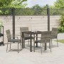 Conjunto de Comedor de Jardín 5 Piezas con Cojines Gris Poliratán de , Conjuntos de jardín - Ref: Foro24-3380093, Precio: 318...