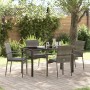 Conjunto de Comedor de Jardín de 5 Piezas con Cojines Gris Poliratán von , Gartensets - Ref: Foro24-3380094, Preis: 339,76 €,...