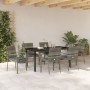 Conjunto de Comedor de Jardín de 7 Piezas con Cojines Grises de Poliratán by , Garden sets - Ref: Foro24-3380096, Price: 464,...