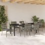 Conjunto de Comedor de Jardín de 7 Piezas con Cojines Gris Poliratán | Foro24.es | Tu tienda online para hogar, jardín y más Foro24.es