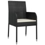 Set de Comedor de Jardín de 5 Piezas con Cojines Negro Poliratán von , Gartenstühle - Ref: Foro24-3380102, Preis: 340,84 €, R...