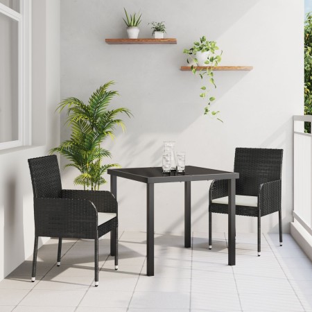 Set de Comedor de Jardín de 3 Piezas con Cojines Grises Poliratán von , Gartenstühle - Ref: Foro24-3380106, Preis: 172,26 €, ...