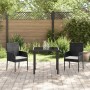 Set de Comedor de Jardín de 7 Piezas con Cojines Gris Poliratán | Foro24.es | Tu tienda online para hogar, jardín y más Foro24.es