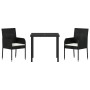 Set de Comedor de Jardín de 7 Piezas con Cojines Gris Poliratán | Foro24.es | Tu tienda online para hogar, jardín y más Foro24.es