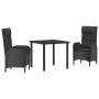 Set de Comedor de Jardín de 7 Piezas Negro Rattan Versátil von , Gartenstühle - Ref: Foro24-3380117, Preis: 840,55 €, Rabatt: %