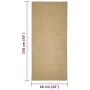 Alfombra de sisal natural 66x150 cm de vidaXL, Alfombras - Ref: Foro24-136299, Precio: 59,86 €, Descuento: %