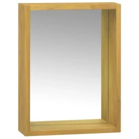 Solid teak wood mirror cabinet 30x10x40 cm by vidaXL, Lockers and storage cabinets - Ref: Foro24-338243, Price: 34,96 €, Disc...