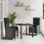 Conjunto de comedor de jardín con cojines de poliratán negro von , Gartenstühle - Ref: Foro24-3380125, Preis: 904,27 €, Rabat...
