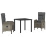 Juego de comedor de jardín de 5 piezas Gris Poliratán von , Gartenstühle - Ref: Foro24-3380128, Preis: 570,45 €, Rabatt: %
