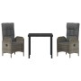 Juego de comedor de jardín de 5 piezas Gris Poliratán von , Gartenstühle - Ref: Foro24-3380128, Preis: 570,45 €, Rabatt: %