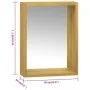 Solid teak wood mirror cabinet 30x10x40 cm by vidaXL, Lockers and storage cabinets - Ref: Foro24-338243, Price: 34,96 €, Disc...