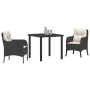 Juego de Comedor para Jardín de 5 Piezas con Cojines Gris de Poliratán de , Sillas de jardín - Ref: Foro24-3380165, Precio: 5...