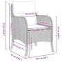 Juego de comedor de jardín de 7 piezas con cojines gris poliratán von , Gartenstühle - Ref: Foro24-3380166, Preis: 776,48 €, ...
